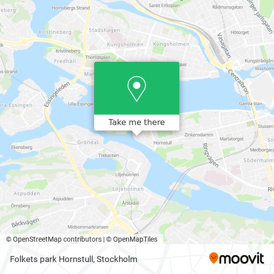 Folkets park Hornstull map