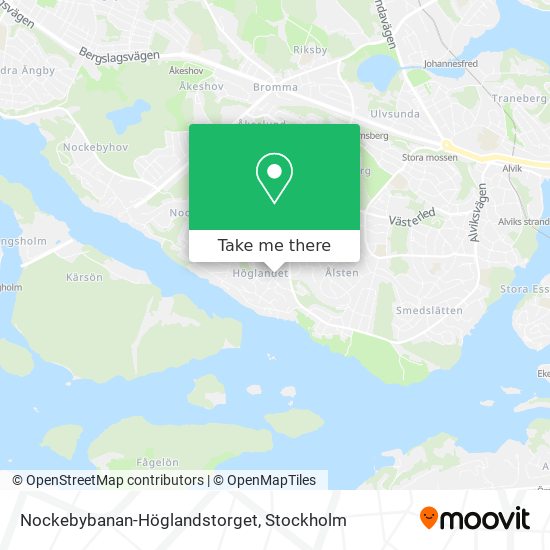 Nockebybanan-Höglandstorget map