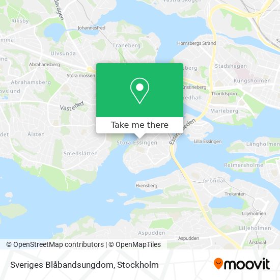 Sveriges Blåbandsungdom map