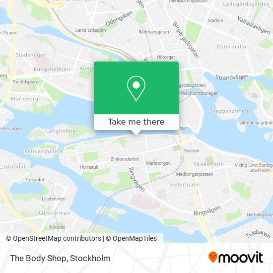 The Body Shop map