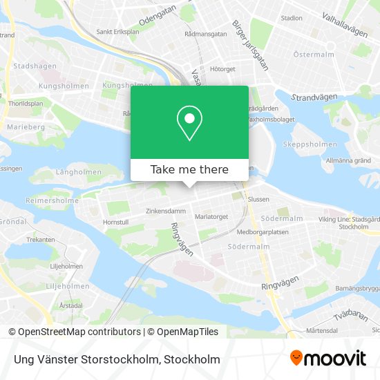 Ung Vänster Storstockholm map