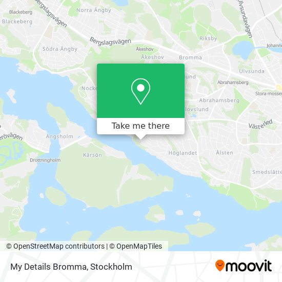 My Details Bromma map