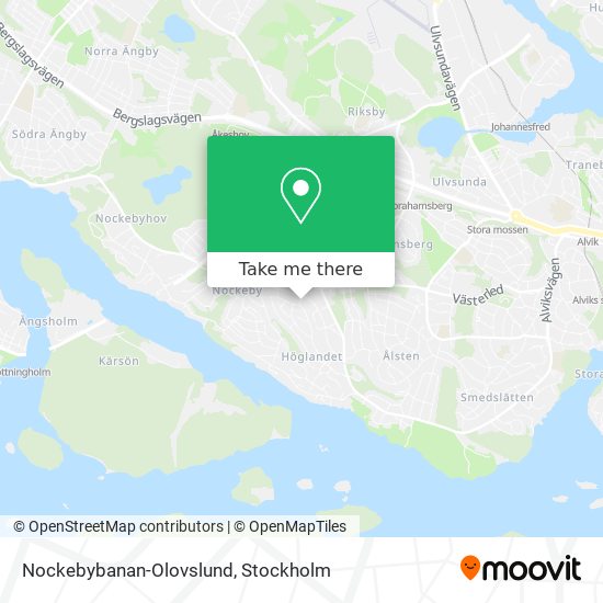 Nockebybanan-Olovslund map