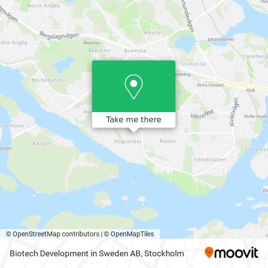 Biotech Development in Sweden AB map