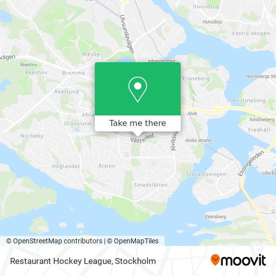 Restaurant Hockey League map