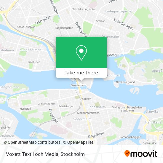 Voxett Textil och Media map
