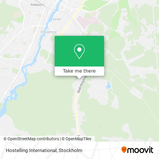 Hostelling International map