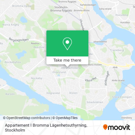 Appartement I Bromma Lägenhetsuthyrning map