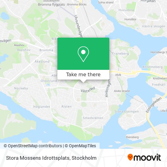 Stora Mossens Idrottsplats map