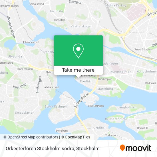 Orkesterfören Stockholm södra map