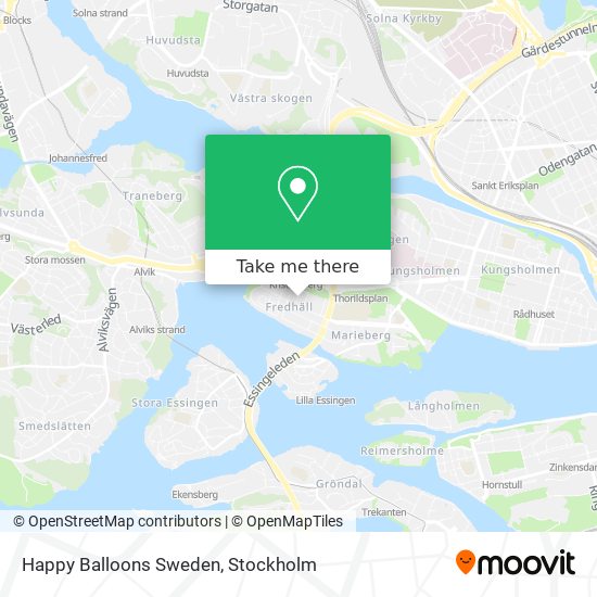 Happy Balloons Sweden map