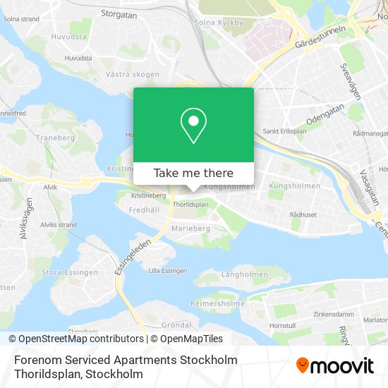 Forenom Serviced Apartments Stockholm Thorildsplan map