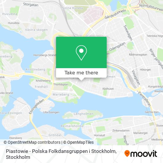 Piastowie - Polska Folkdansgruppen i Stockholm map