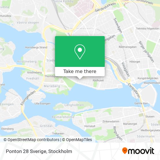 Ponton 28 Sverige map