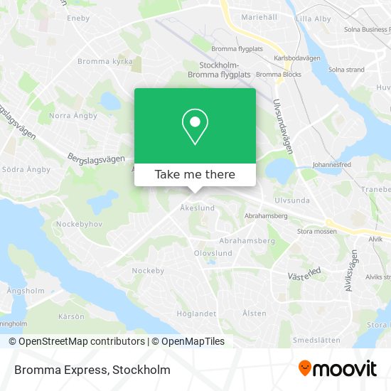 Bromma Express map