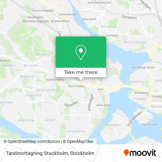 Tandmottagning Stockholm map