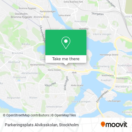 Parkeringsplats Alviksskolan map