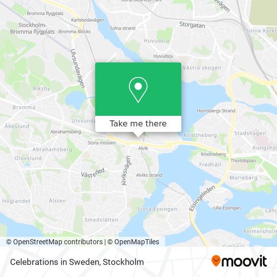 Celebrations in Sweden map