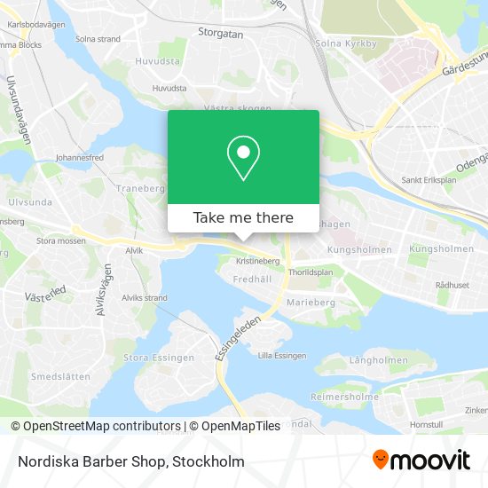 Nordiska Barber Shop map