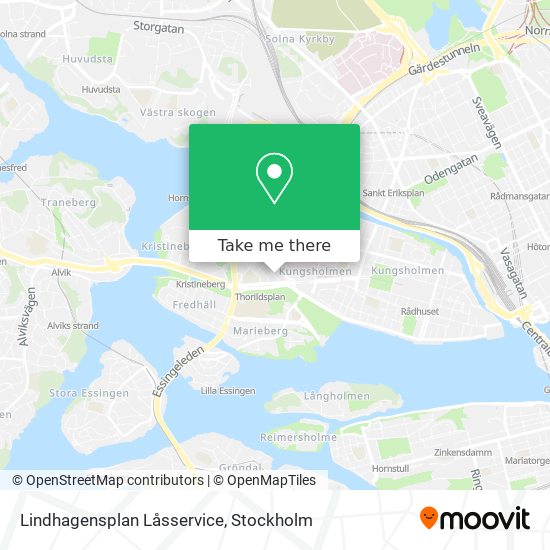 Lindhagensplan Låsservice map