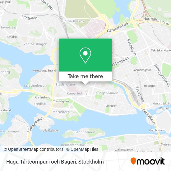 Haga Tårtcompani och Bageri map