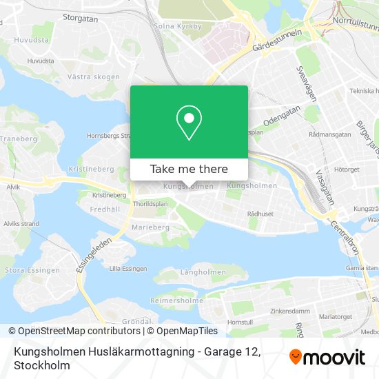 Kungsholmen Husläkarmottagning - Garage 12 map