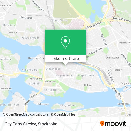 City Party Service map