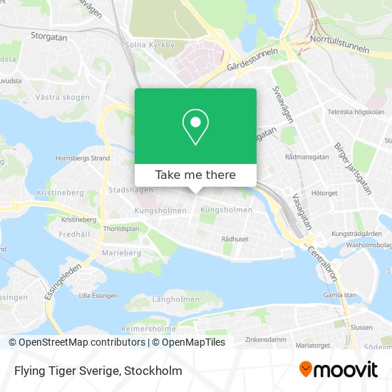 Flying Tiger Sverige map