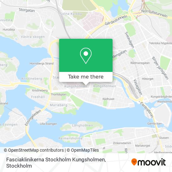 Fasciaklinikerna Stockholm Kungsholmen map