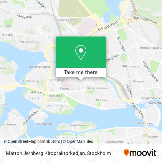 Matton Jernberg Kiropraktorkedjan map