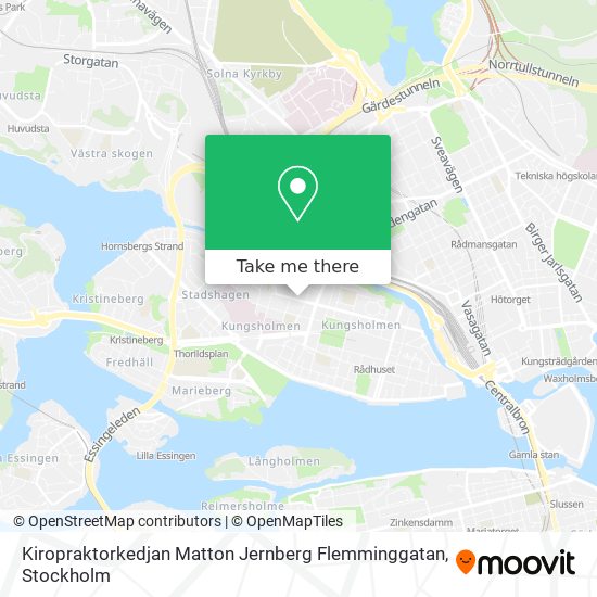 Kiropraktorkedjan Matton Jernberg Flemminggatan map