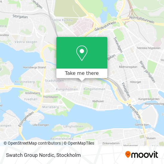Swatch Group Nordic map