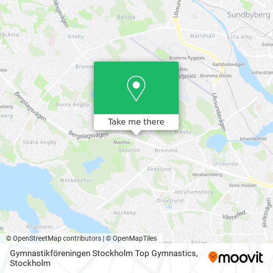 Gymnastikföreningen Stockholm Top Gymnastics map