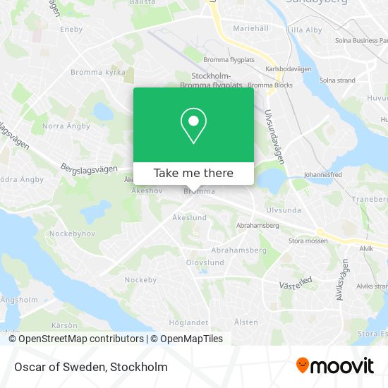 Oscar of Sweden map