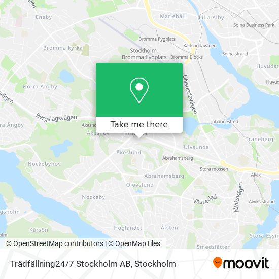 Trädfällning24/7 Stockholm AB map