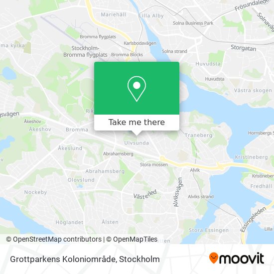 Grottparkens Koloniområde map