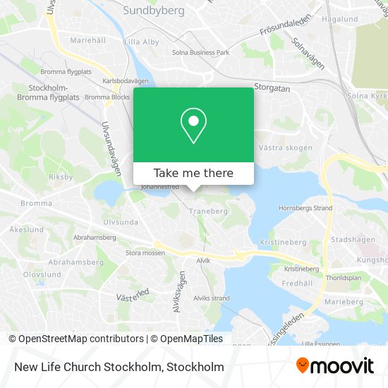 New Life Church Stockholm map