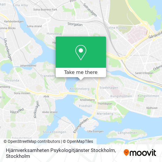 Hjärnverksamheten Psykologitjänster Stockholm map