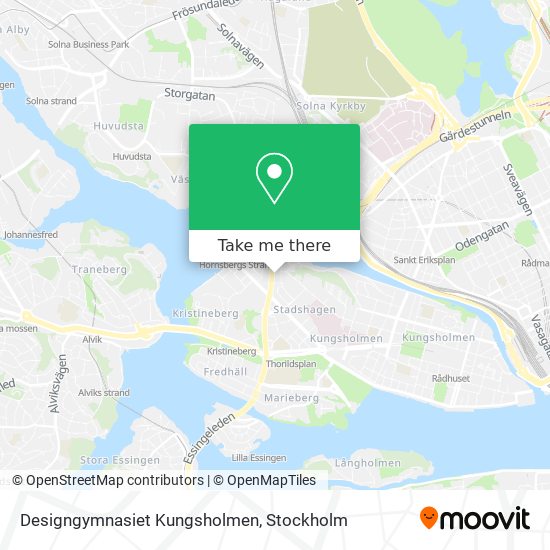 Designgymnasiet Kungsholmen map