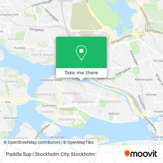 Paddla Sup i Stockholm City map