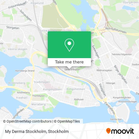 My Derma Stockholm map