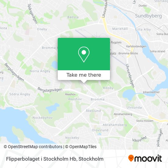 Flipperbolaget i Stockholm Hb map