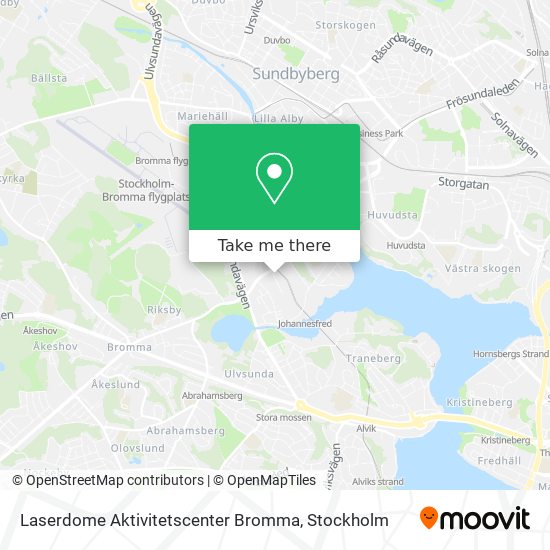 Laserdome Aktivitetscenter Bromma map