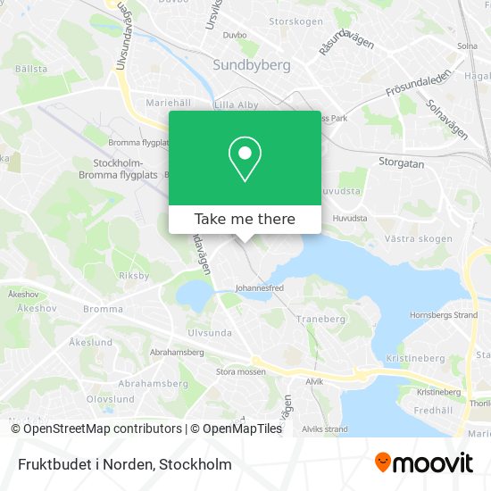 Fruktbudet i Norden map