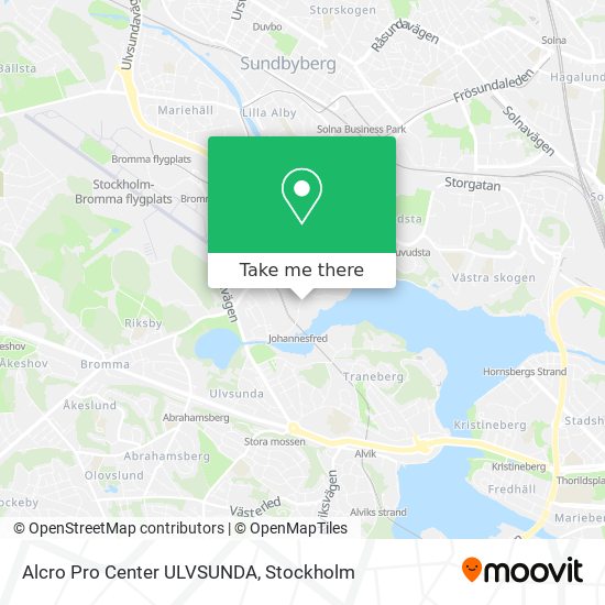 Alcro Pro Center ULVSUNDA map