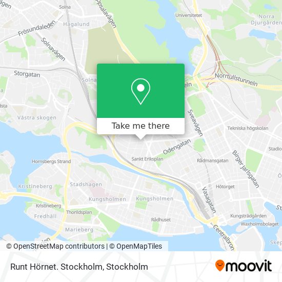 Runt Hörnet. Stockholm map