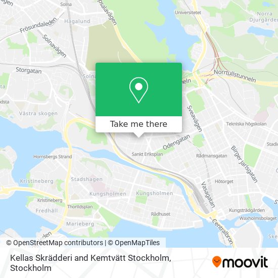 Kellas Skrädderi and Kemtvätt Stockholm map