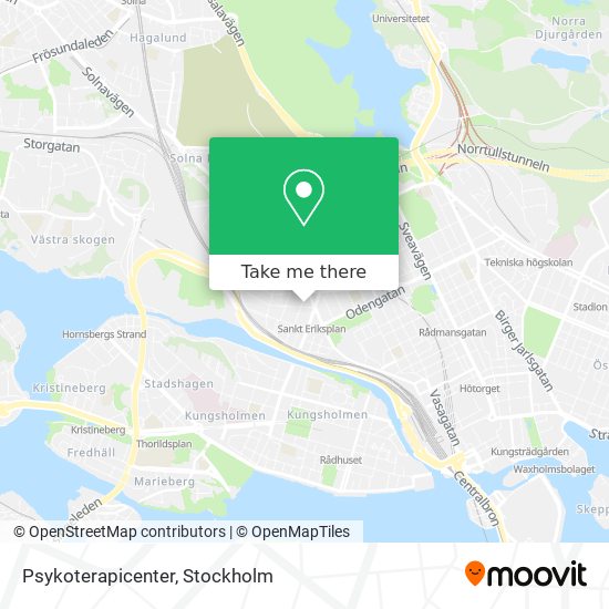 Psykoterapicenter map