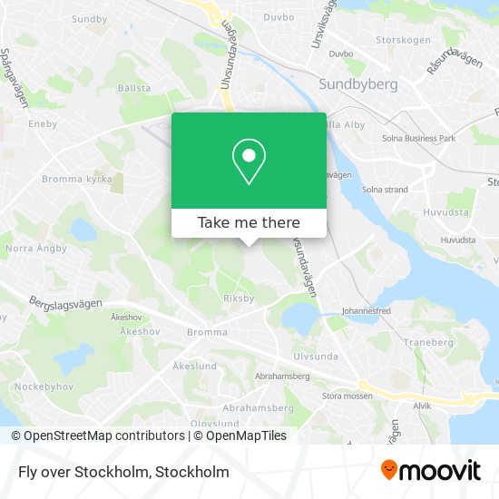 Fly over Stockholm map