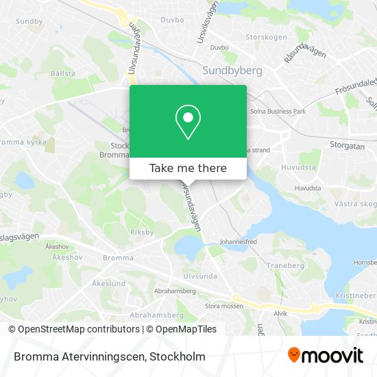 Bromma Atervinningscen map